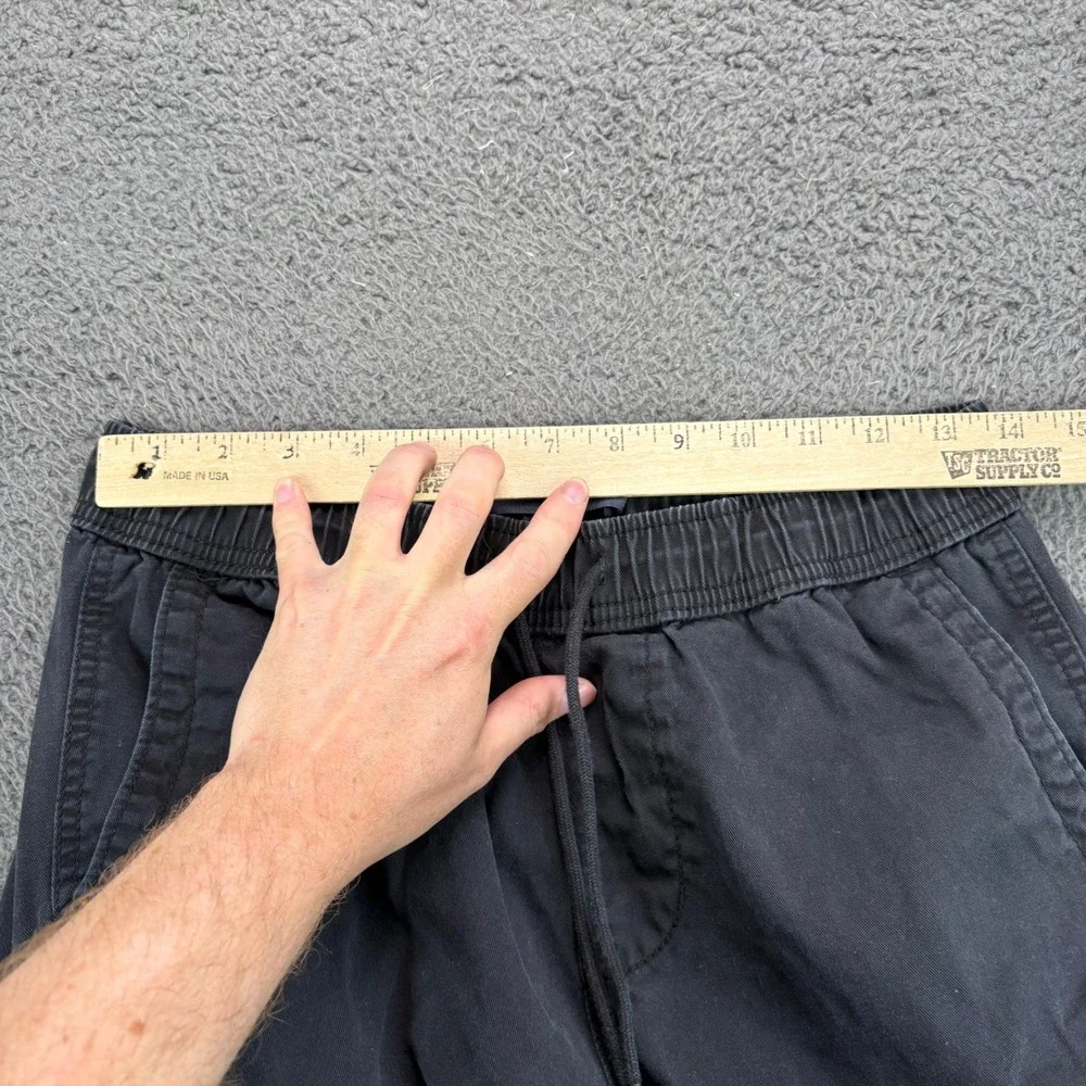 Aeropostale Mens Cargo Jogger‎ Pants Black Cotton Elastic Waist XS RN154379